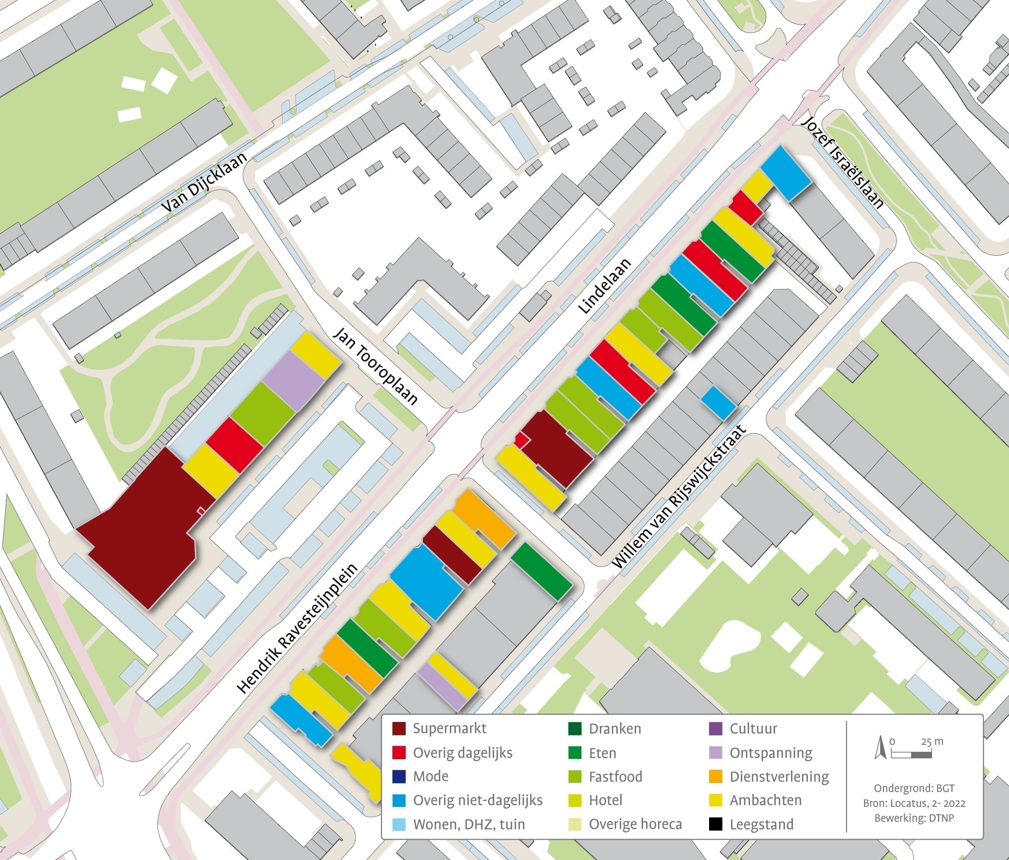 Voorzieningen in winkelgebied Hendrik Ravesteijnplein/Lindelaan