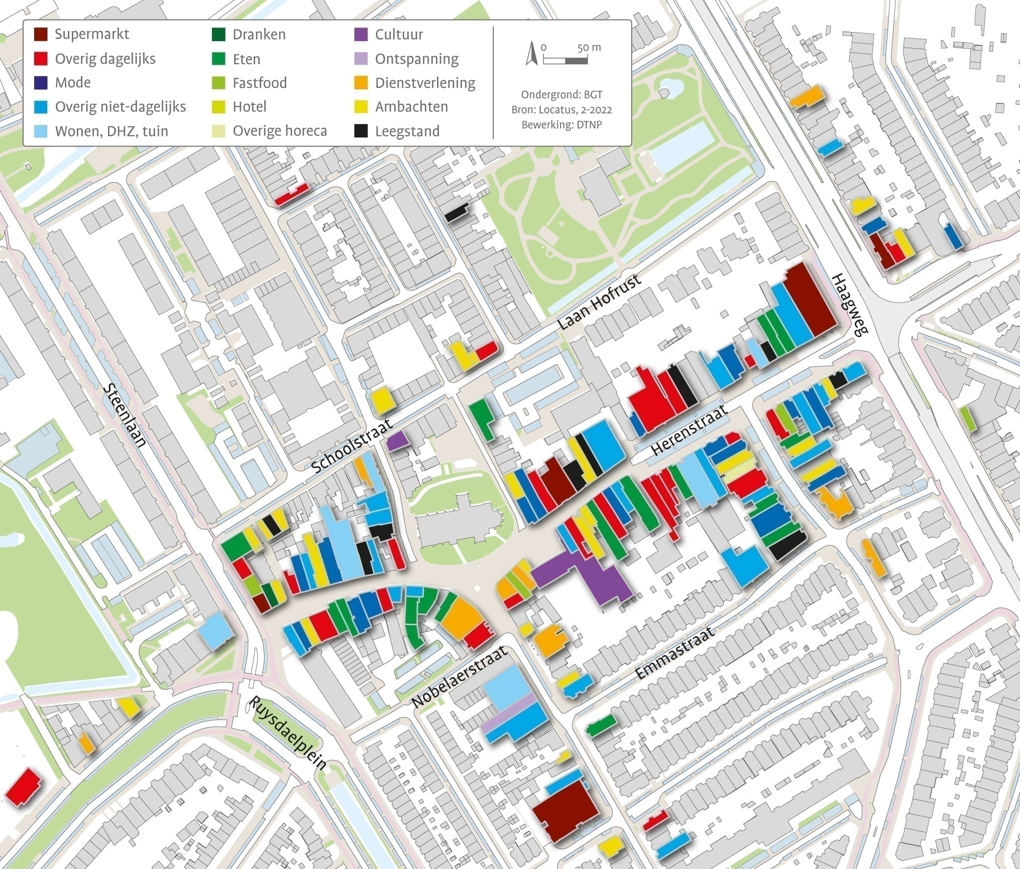 Voorzieningen in winkelgebied Oud Rijswijk
